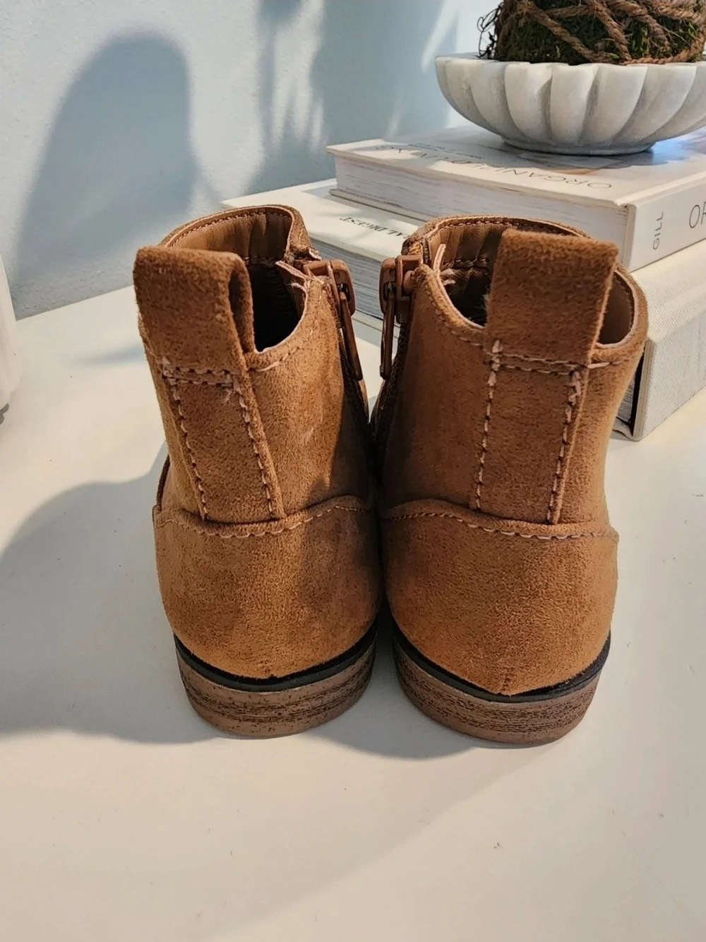 Cat & Jack Kids Brown Suede Pull-On Ankle Boots